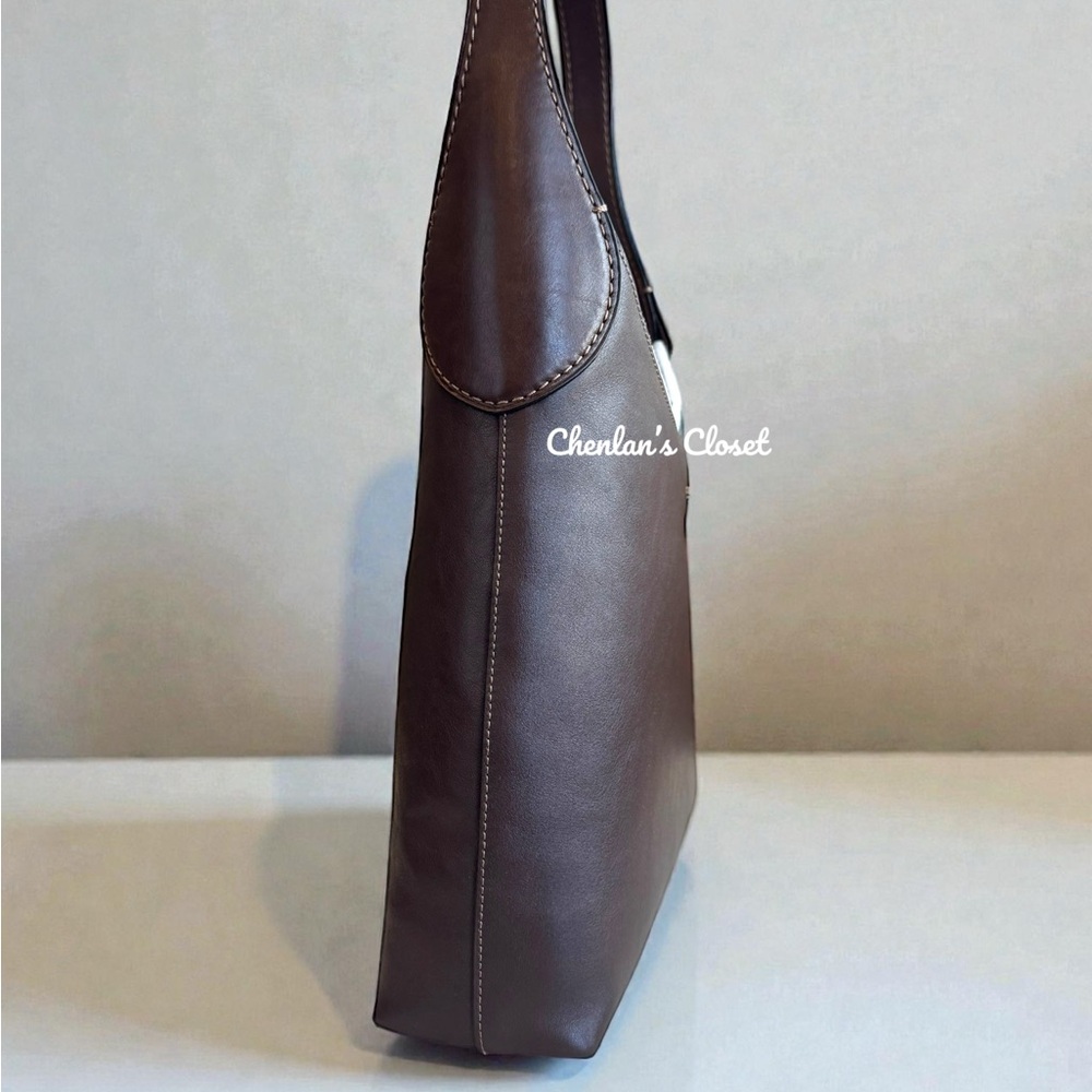 Coach Brooklyn Maple Brown Color Leather Shoulder Bag 28 - Picture 6 of 13